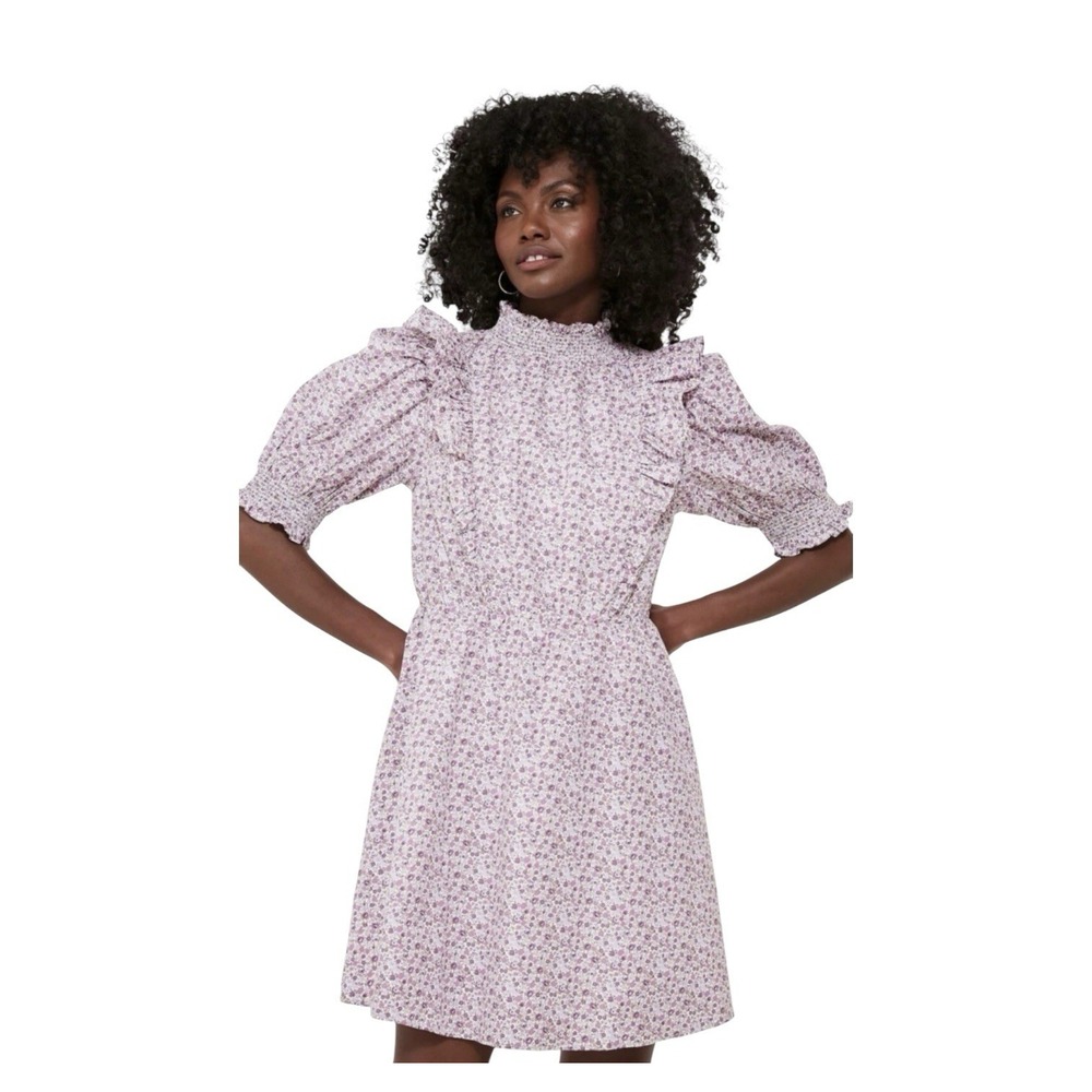 Tuckernuck Hyacinth House Dress Womens Médium Purple Floral Mini Cottagecore